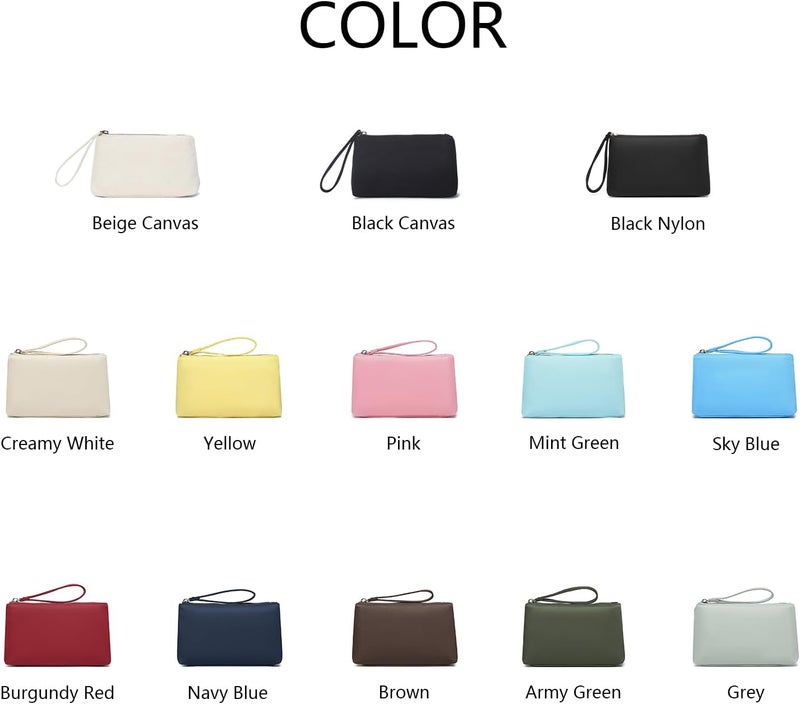 YONBEN Nylon Wristbands Bag Makeup Pouch for Purse Waterproof Wristbands Bag with Zipper Pocket Credit Card Pouch - Image 3